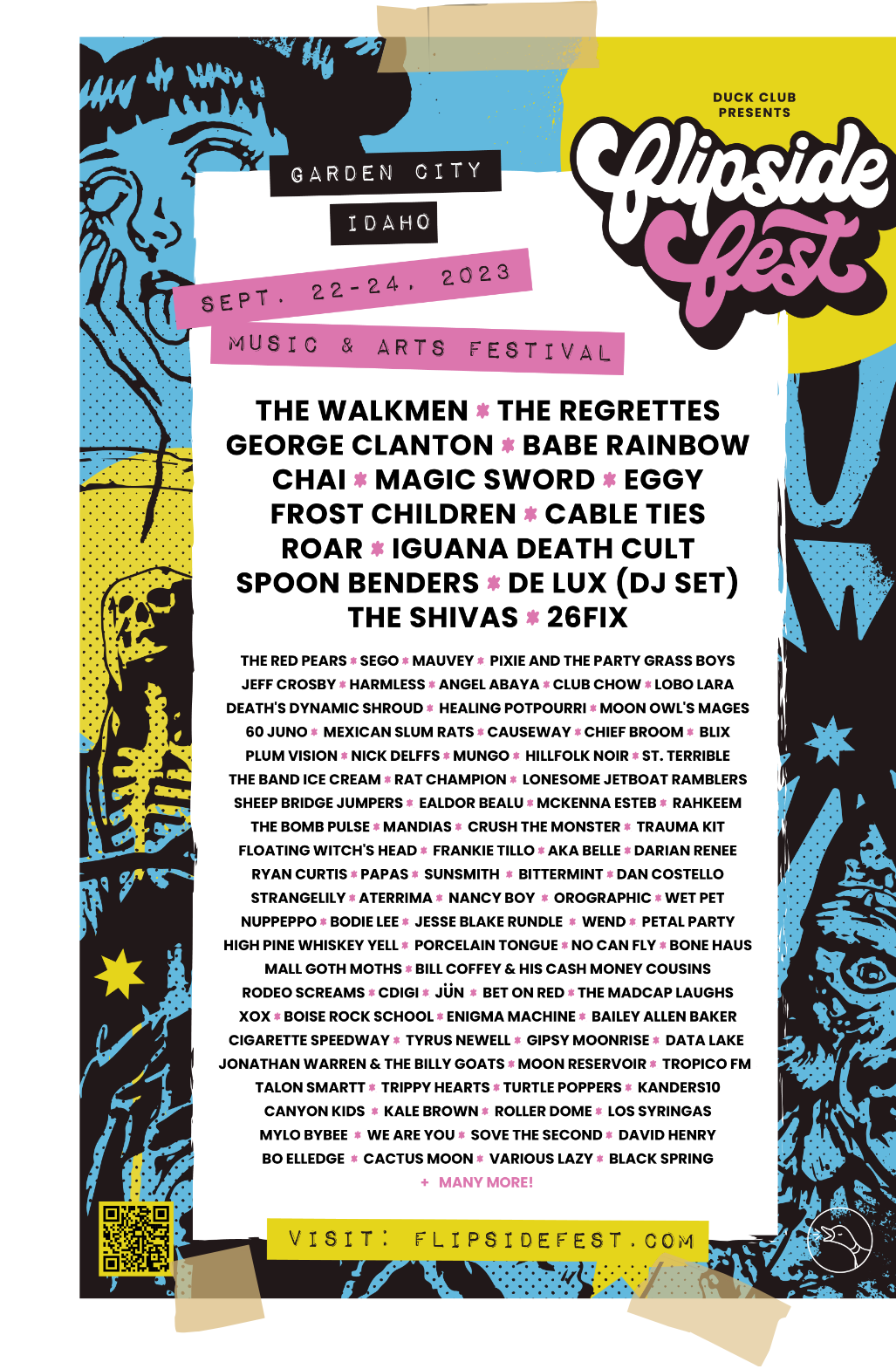 flipside fest lineup poster, with The Walkmen, The Regrettes, and others